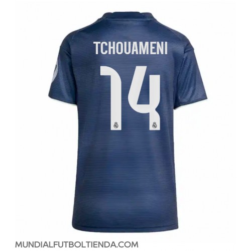 Camiseta Real Madrid Aurelien Tchouameni #14 Segunda Equipación Replica 2025-26 para mujer mangas cortas